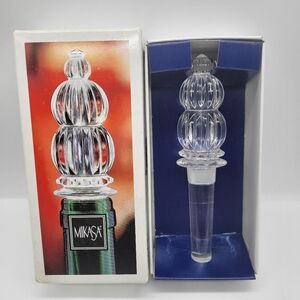 Like New T8173 Mikasa Crystal Bottle Stopper Monterey Austrian 900 Wine/Liquor